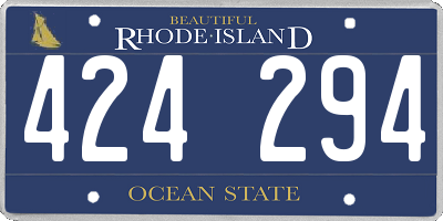 RI license plate 424294