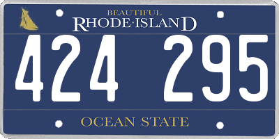 RI license plate 424295