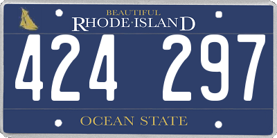 RI license plate 424297