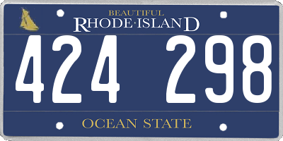 RI license plate 424298
