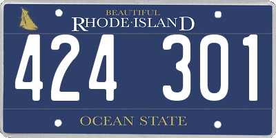 RI license plate 424301