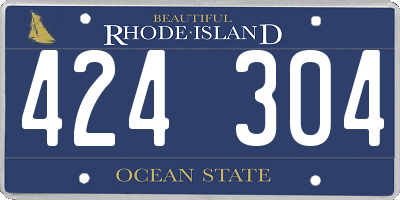 RI license plate 424304
