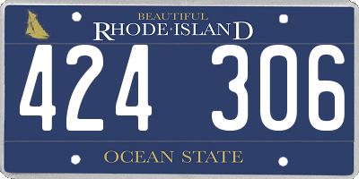 RI license plate 424306