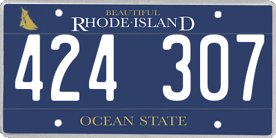 RI license plate 424307