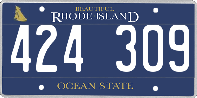 RI license plate 424309