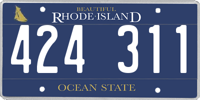 RI license plate 424311