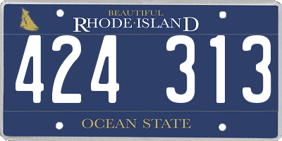 RI license plate 424313