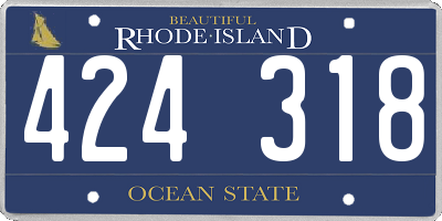 RI license plate 424318
