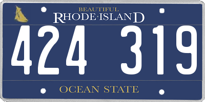 RI license plate 424319