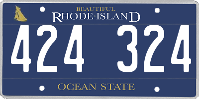 RI license plate 424324