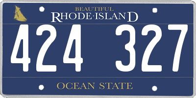 RI license plate 424327