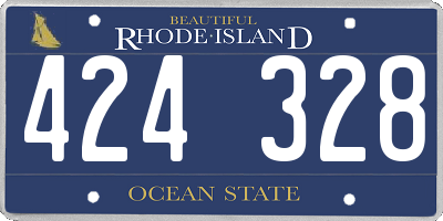 RI license plate 424328