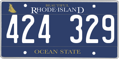 RI license plate 424329