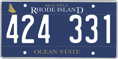 RI license plate 424331