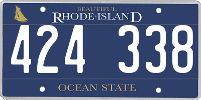 RI license plate 424338