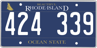 RI license plate 424339