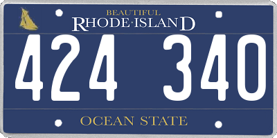 RI license plate 424340