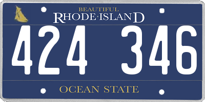 RI license plate 424346