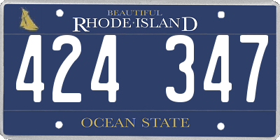 RI license plate 424347