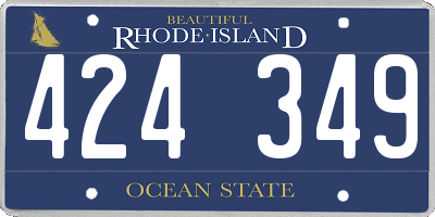 RI license plate 424349