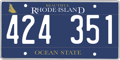 RI license plate 424351