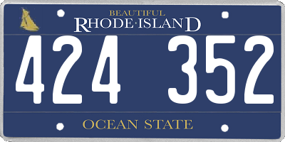 RI license plate 424352