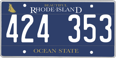 RI license plate 424353