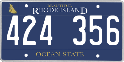 RI license plate 424356