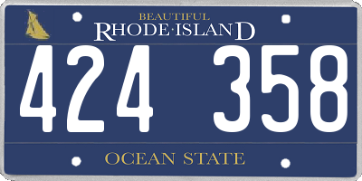RI license plate 424358