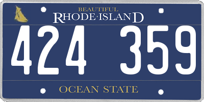 RI license plate 424359