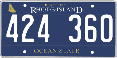 RI license plate 424360