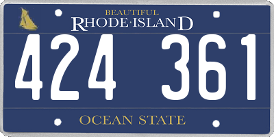 RI license plate 424361