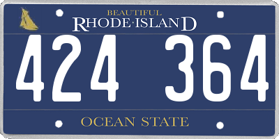 RI license plate 424364