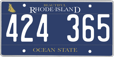 RI license plate 424365
