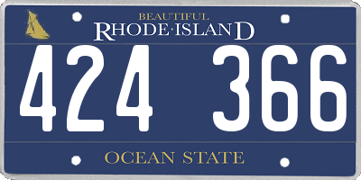 RI license plate 424366
