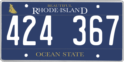 RI license plate 424367