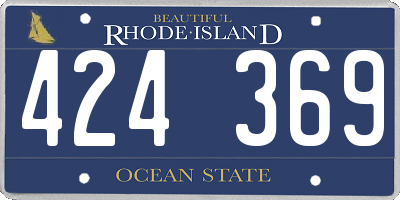 RI license plate 424369