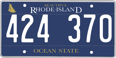 RI license plate 424370
