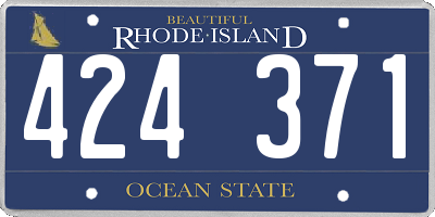 RI license plate 424371