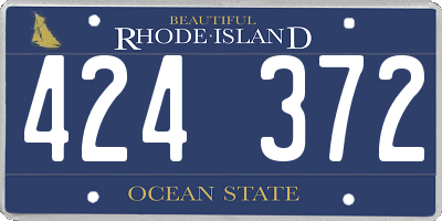 RI license plate 424372