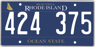 RI license plate 424375