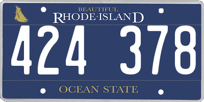 RI license plate 424378