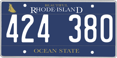 RI license plate 424380