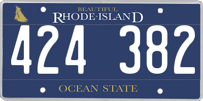 RI license plate 424382