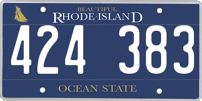 RI license plate 424383