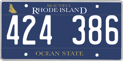 RI license plate 424386