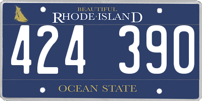 RI license plate 424390