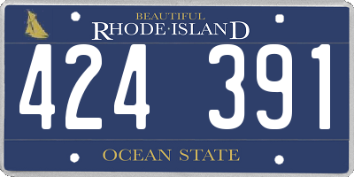 RI license plate 424391