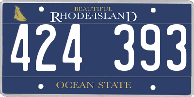 RI license plate 424393