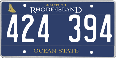 RI license plate 424394